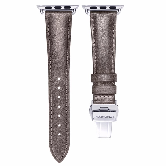 LONGVADON | Classic Series Apple Watch Band in Shark Gray - Picture 2 of 7